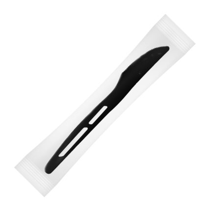 Individually PLA Wrapped 7" Knife - Black