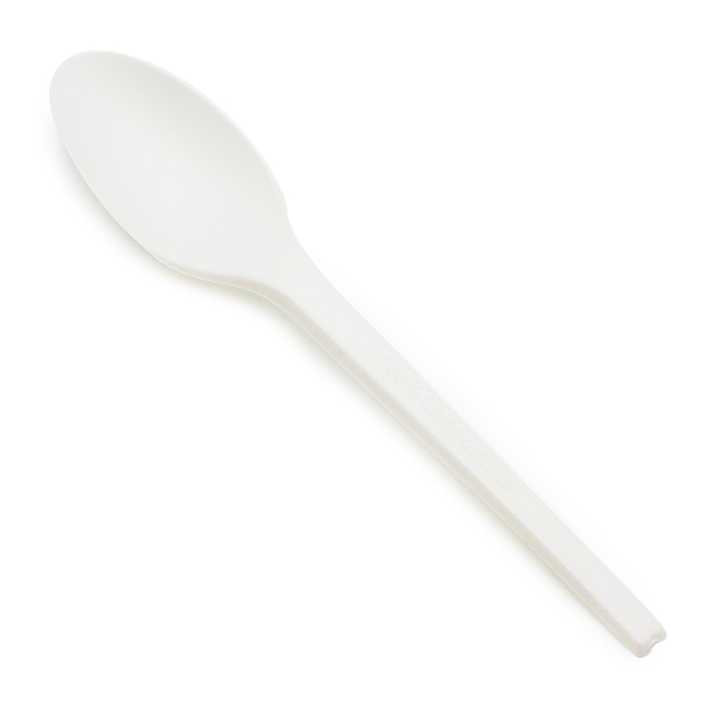 6" CPLA Spoon - White