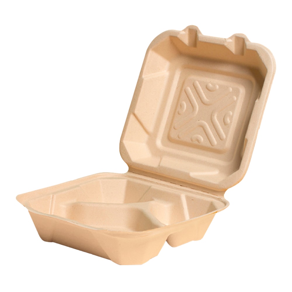 Clamshell Container with 3 div 8x8x3