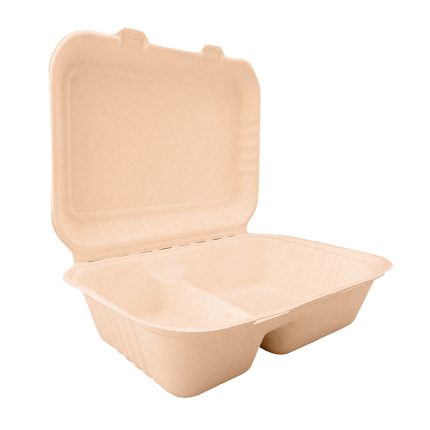 Clamshell Container with 2 div 9x6x3