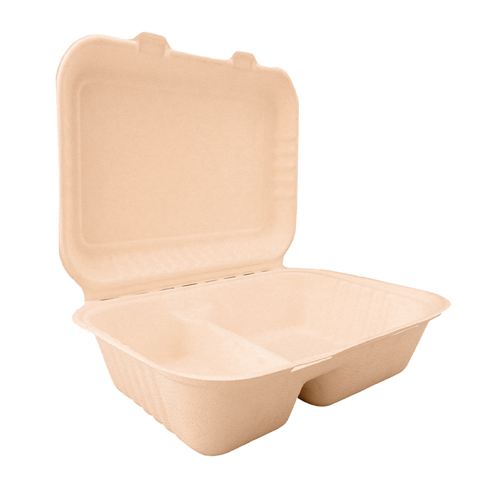 Clamshell Container with 2 div 9x6x3
