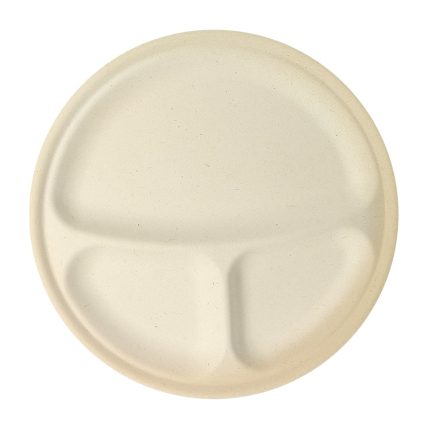 9" 3 Div Round Plate