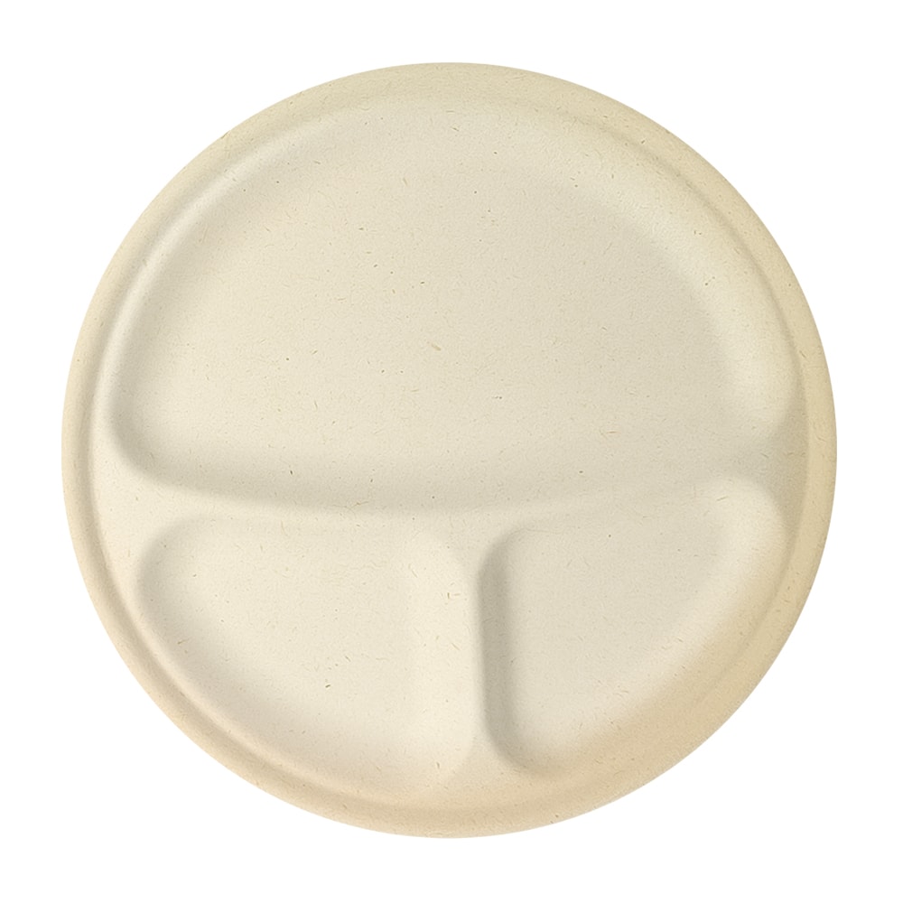 9" 3 Div Round Plate